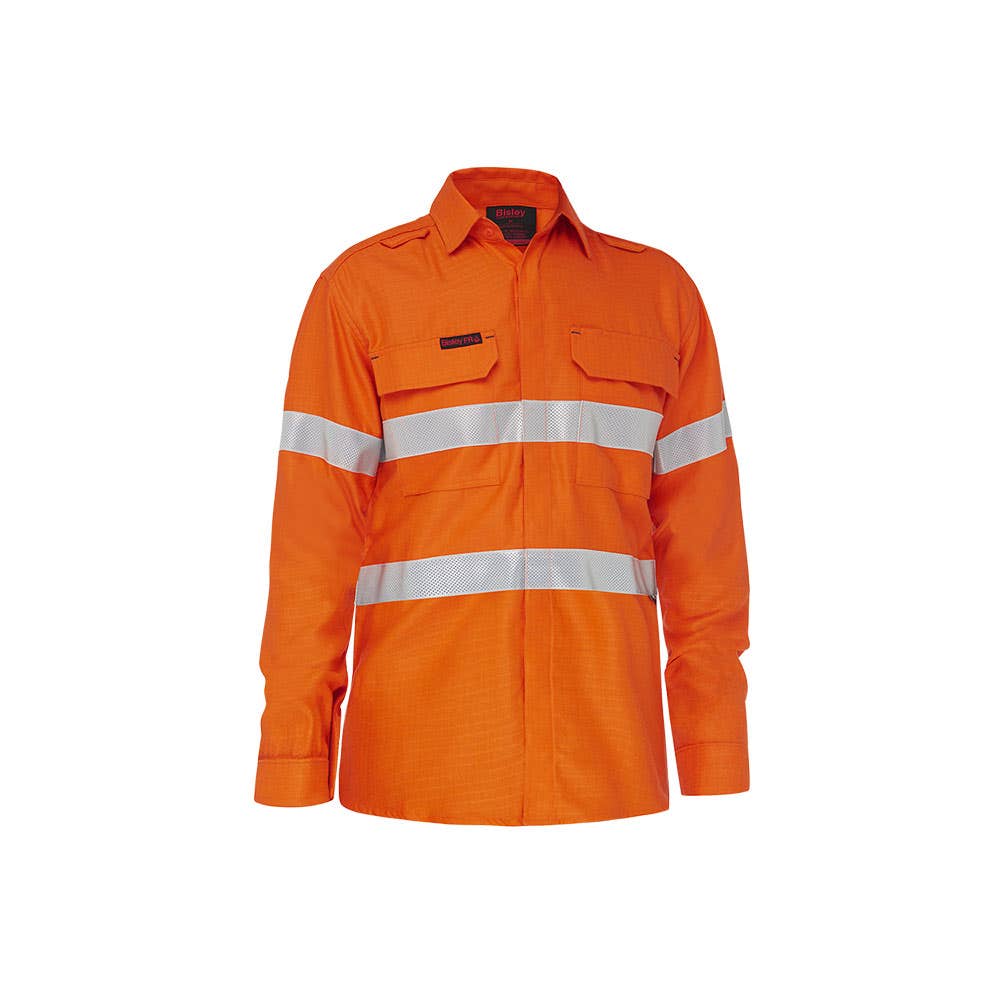 BS8339T Apex 160 Hi-Vis FR Ripstop Taped Shirt 160gsm PPE1 Orange 2XL 40032009 BS8339T BVEO2XL