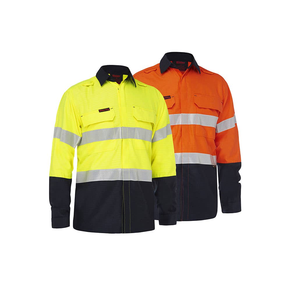 BS8438T Apex 185 Hi-Vis FR PPE2 Ripstop Taped Shirt 185gsm METBS8438T