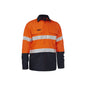 BS8438T Apex 185 Hi-Vis FR Ripstop Taped Shirt 185gsm PPE2 Orange/Navy 5XL_40032072_BS8438T_TT025XL