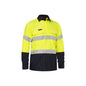 BS8438T Apex 185 Hi-Vis FR Ripstop Taped Shirt 185gsm PPE2 Yellow/Navy 2XL_40032059_BS8438T_TT012XL