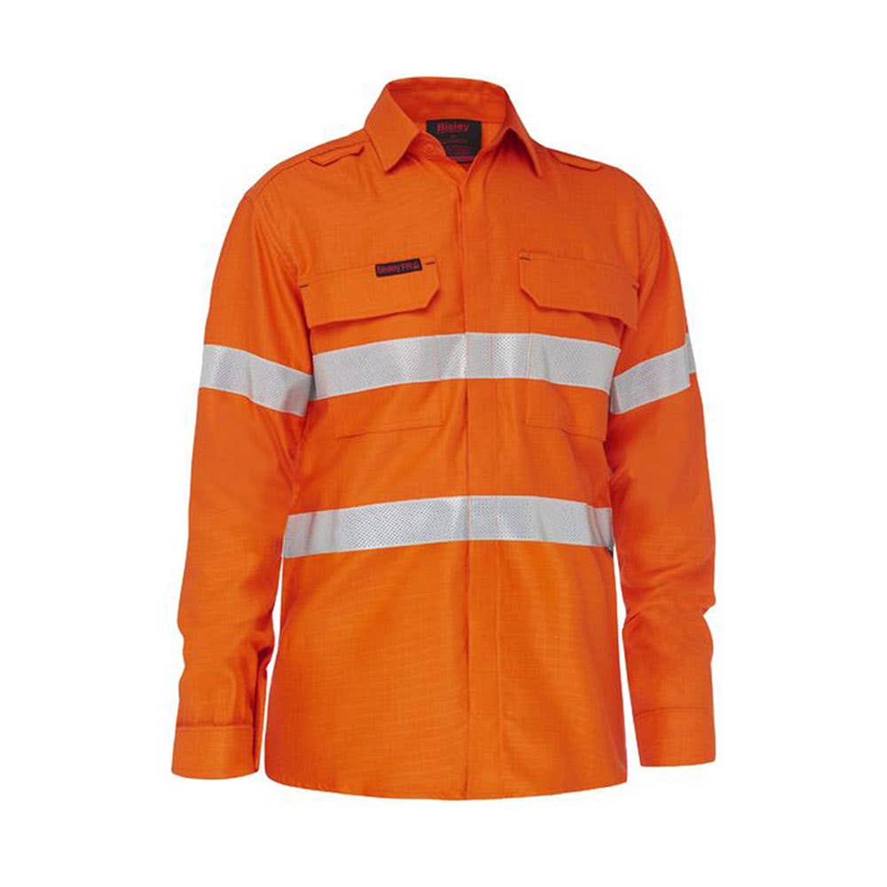 BS8439T Apex 185 Hi-Vis FR Ripstop Vented Taped Shirt 185gsm BS8439T