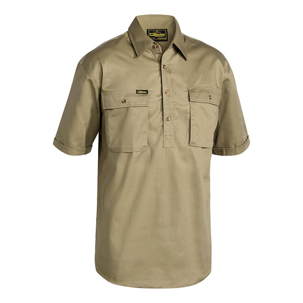 Shirt S/S Cotton Drill 190gsm Cargo Khaki 2XL Bisley_90018249_BSC1433_BCDR2XL