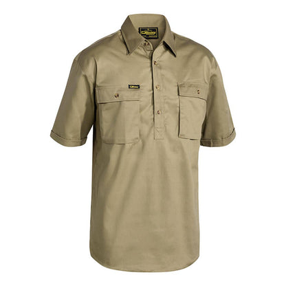 Shirt S/S Cotton Drill 190gsm Cargo Khaki 2XL Bisley_90018249_BSC1433_BCDR2XL