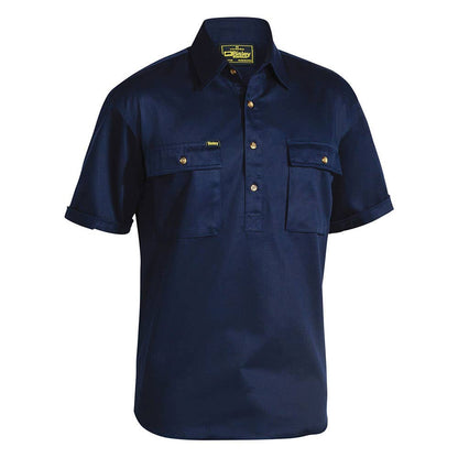 Shirt S/S Cotton Drill 190gsm Cargo Navy 2XL Bisley_90018267_BSC1433_BPCT2XL