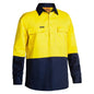 BSC6267 Hi-Vis Closed Front Drill Shirt 190gsm City of Karratha KARBSC6267