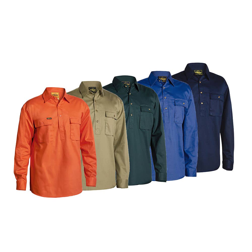 BSC6433 Closed Front Drill Shirt 190gsm_BSC6433