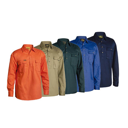 BSC6433 Closed Front Drill Shirt 190gsm_BSC6433