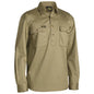 Shirt L/S Cotton Drill 190gsm Cargo Closed Front Khaki 2XL Bisley_90018110_BSC6433_BCDR2XL