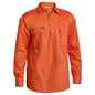 Shirt L/S Cotton Drill 190gsm Cargo Closed Front Orange 2XL Bisley_90018137_BSC6433_BVEO2XL