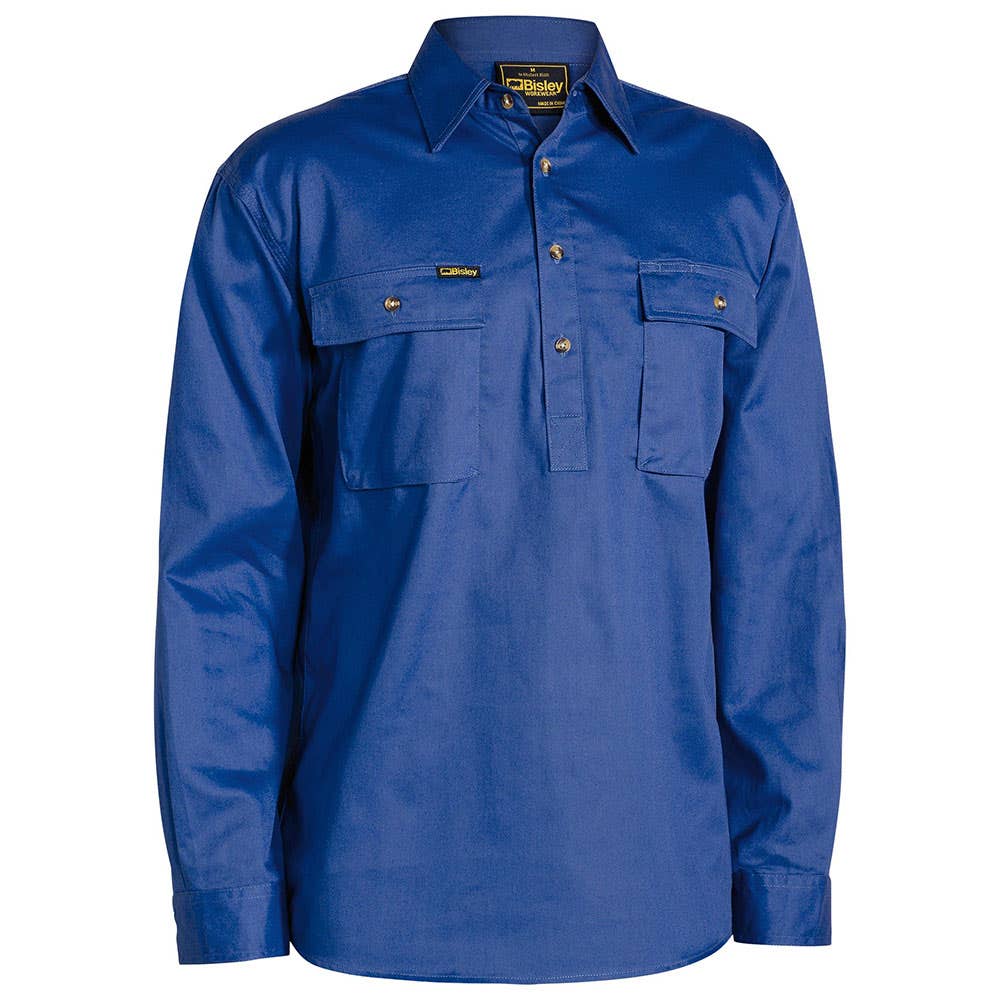 Shirt L/S Cotton Drill 190gsm Cargo Closed Front Royal 5xl Bisley_191199_BSC6433_BVCB5XL