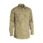 BSC6820 Closed Front Cool Lightweight Drill Shirt 155gsm Khaki 2XL_40049891_BSC6820_BCDR2XL