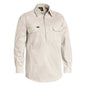 Shirt  L/S 155gsm Drill Large Sand Bisley_222962_BSC6820_BSANL