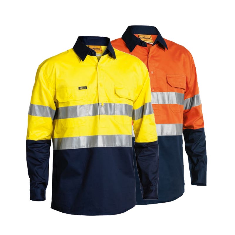 ARCBSC6896 Hi-Vis Closed Front Cool Taped Shirt 155gsm ARCBSC6896