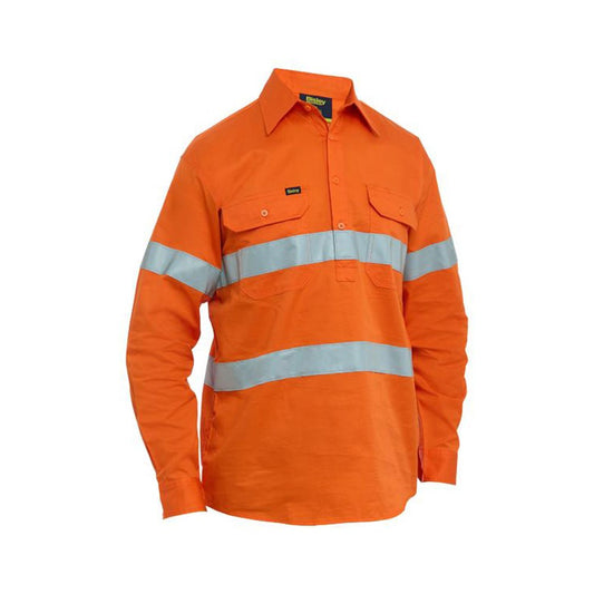 MEALESBSC6897T Taped Hi Vis Cool Lightweight Closed Front Shirt Bisley MEALESBNEBSC6897T