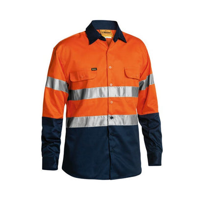 BT6456 Hi-Vis Drill Taped Shirt 190gsm Brisbane ALHP Logo BT6456ALHPB