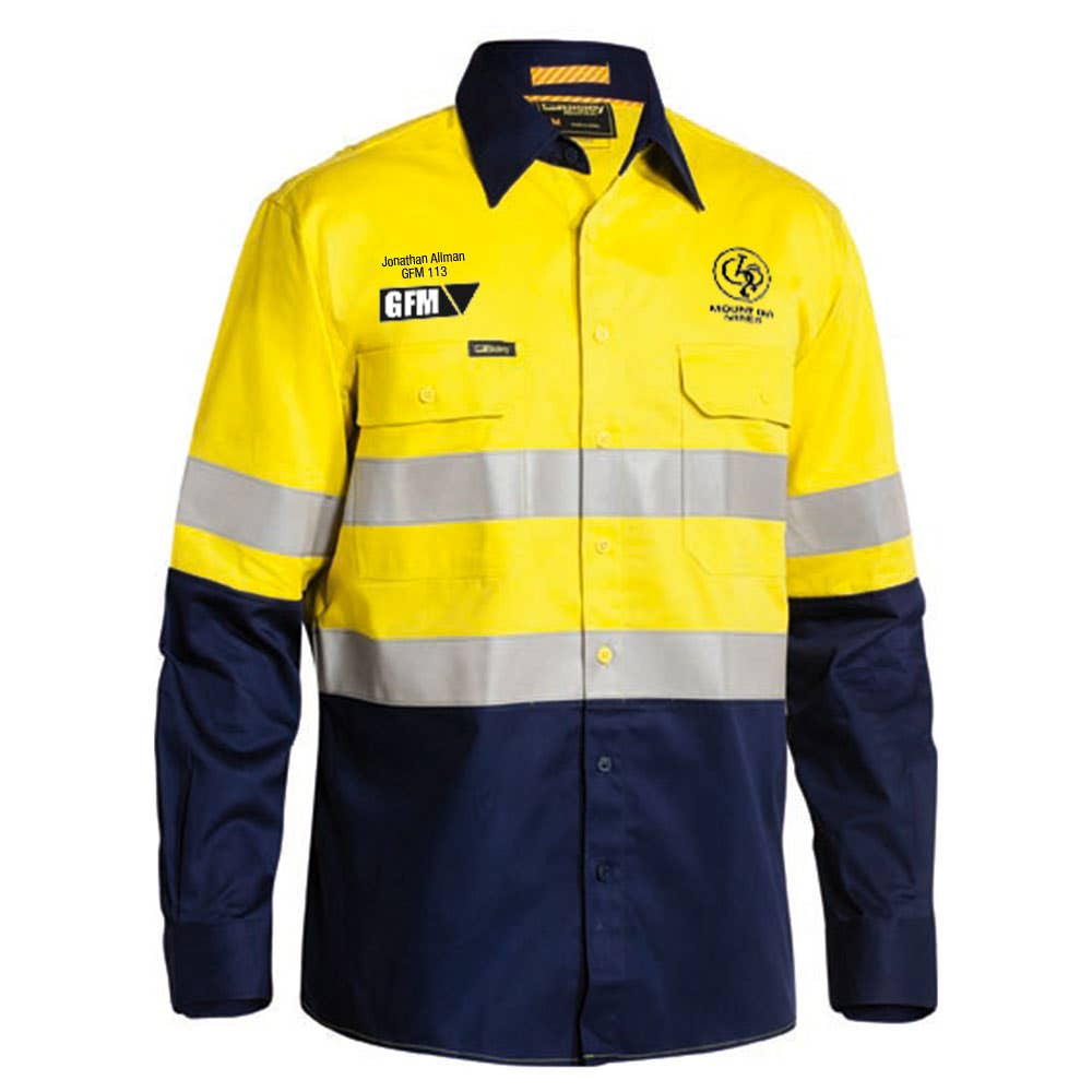 BT6456 Hi-Vis Drill Taped Shirt 190gsm Glencore MIM Site Use Only BT6456GS