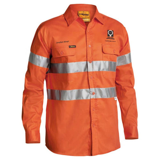 BT6482 Hi-Vis Drill Taped Shirt 190gsm Glencore CRL Logo BT6482CR