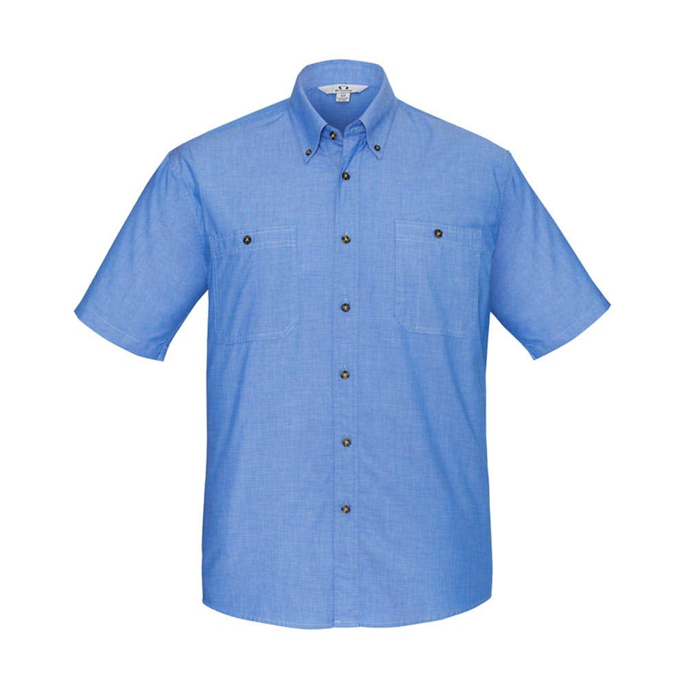 SH113 Short Sleeve Chambray Shirt Wrinkle-Free NOBSH113 NOBSH113