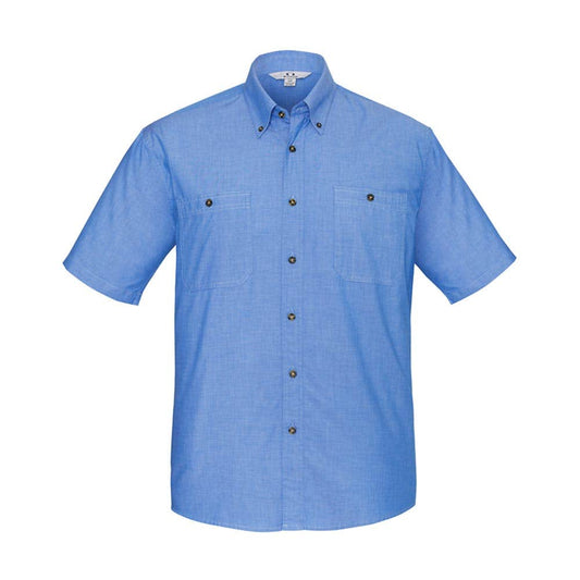 SH113 Short Sleeve Chambray Shirt Wrinkle-Free NOBSH113 NOBSH113