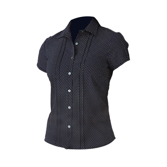 2173 Ladies Short Sleeve Stretch Blouse DARACITY2173