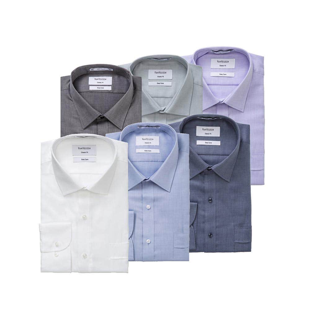 A103 B Long Sleeve Shirt Classic Relaxed Fit Herringbone Electrolux ELEVHA103B