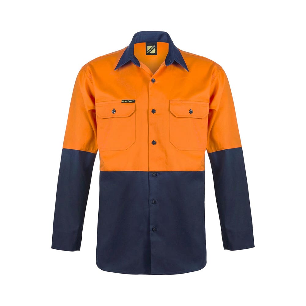 Shirt L/S Cotton Drill 190gsm HiVis WS3022_WS3022
