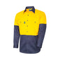 DS2112 - Hi Vis Drill Shirt L/S Yellow/Navy Large_579267_DS2112 - Y/N Large