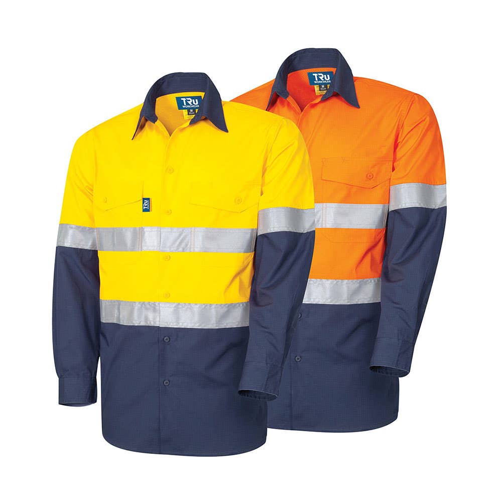DS2169T1 Hi-Vis Ripstop Taped Shirt Vented 145gsm RENDS2169T1 RENDS2169T1