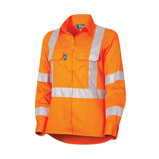 DSW1166T5 Women's Hi-Vis NSW Rail Vented Taped Shirt 160gsm United Rentals URDSW1166T5