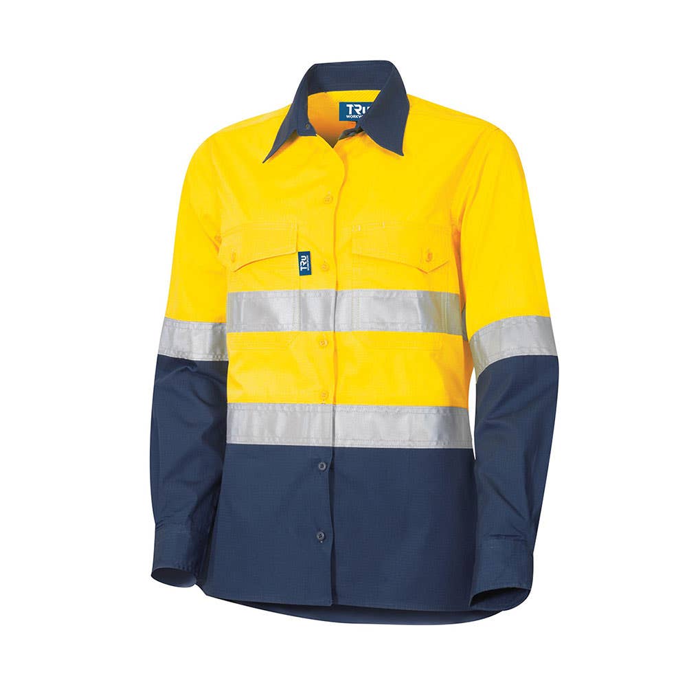 DSW2169T1 Women's Hi-Vis Cool Performance Taped Ripstop Shirt 145gsm_DSW2169T1