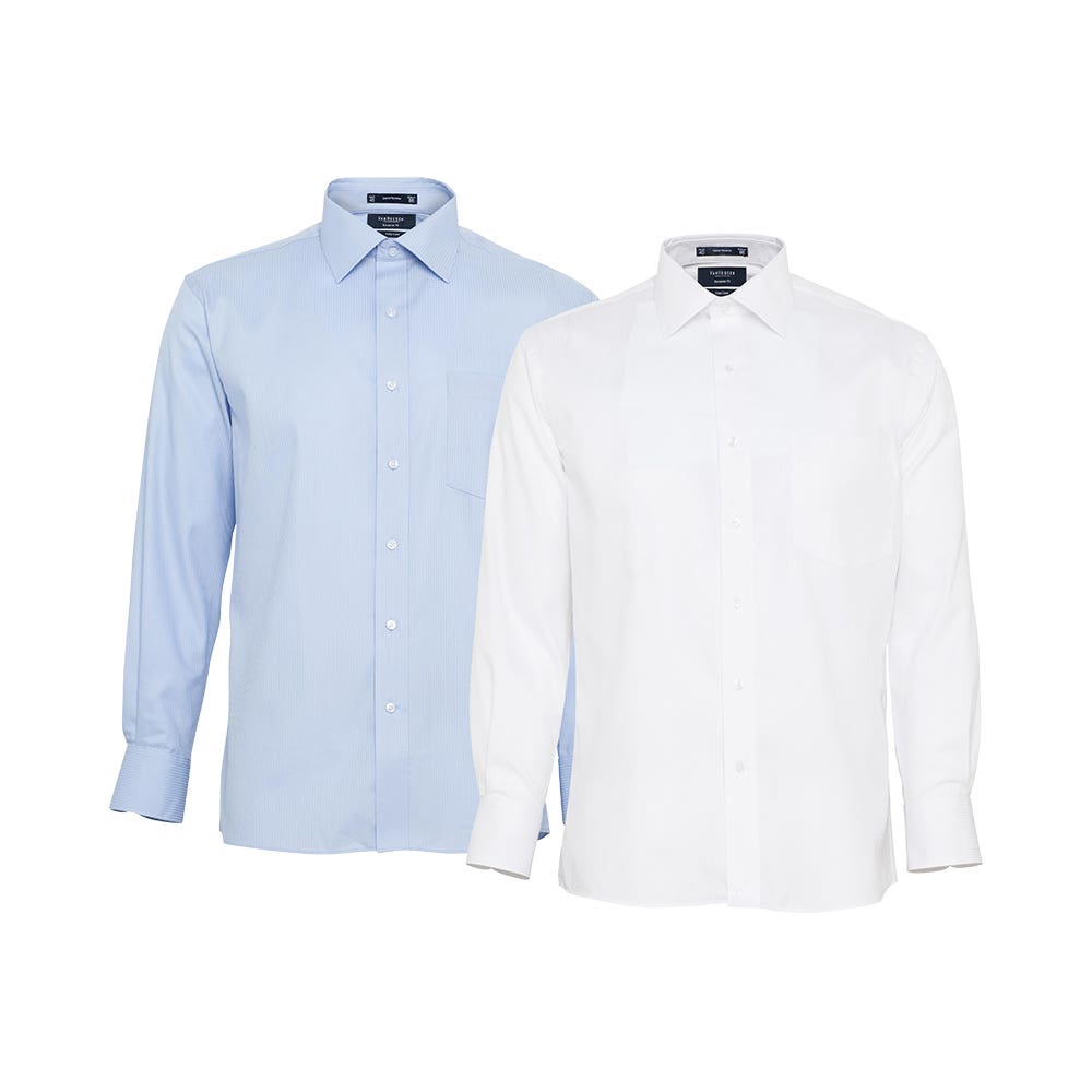 Shirt L/S Euro Tailored Fit Poly/Cotton Van Heusen E148 E148