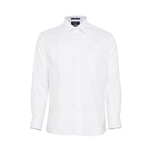 Shirt L/S Euro Tailored Fit Poly/Cotton White 37-82 Van Heusen 40043248 E148 RWHT-37-82