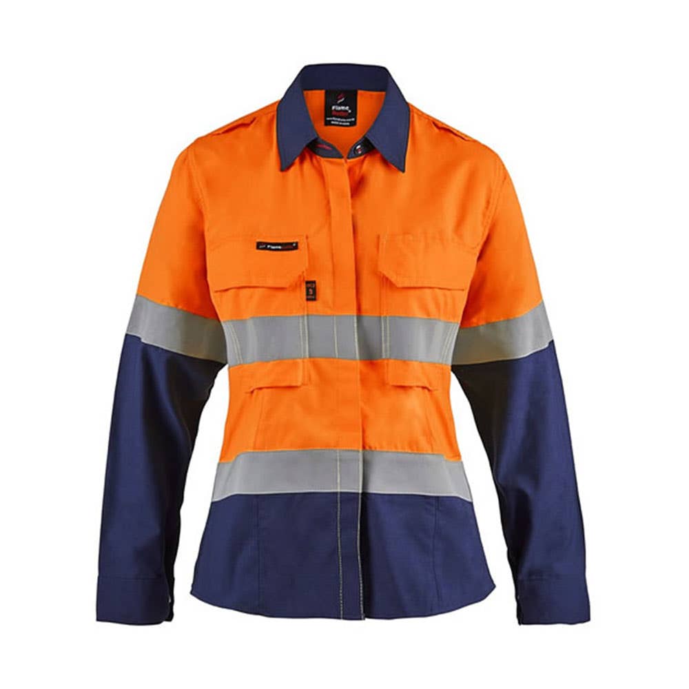 Shirt Womens G/S FR HRC2 195gsm Tape O/N 10 + BUMA/Stanwell Logos & Name 35002087 BUMA/SW FSL016A-ONA-10