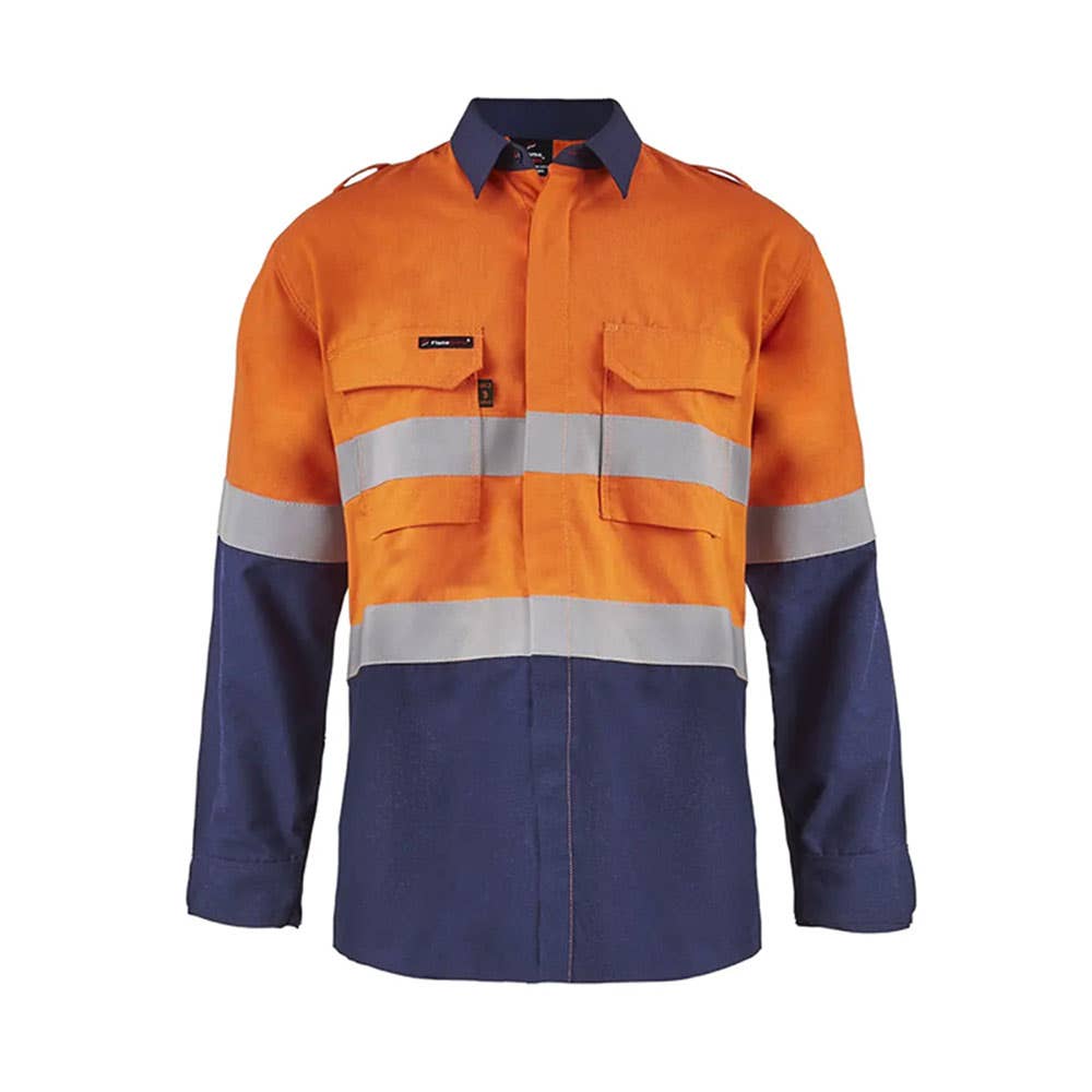 Shirt G/S FR HRC2 195gsm Tape O/N 2XL + BUMA/Stanwell Logos & Name_35002059_BUMA/SW_FSV014A-ONA-2XL