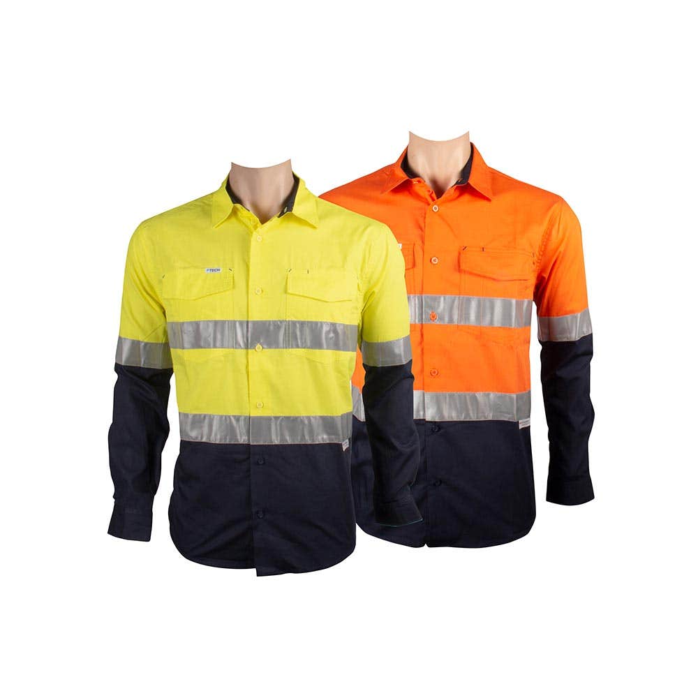 FT10T Hi-Vis Long Sleeve Taped Shirt FT10THV