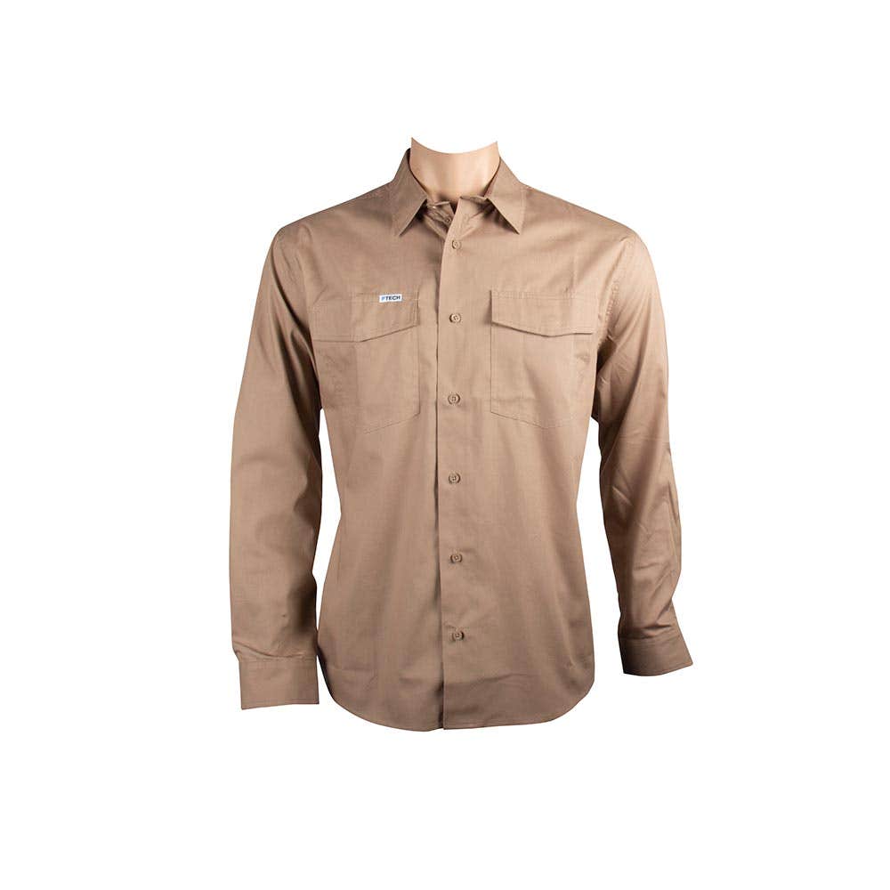 Shirt F-TECH L/S - Taupe  - 2XL 55567837 FT10-T-2XL