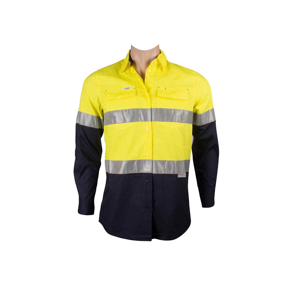 FTL10T Women's Hi-Vis Long Sleeve Taped Shirt FTL10THV