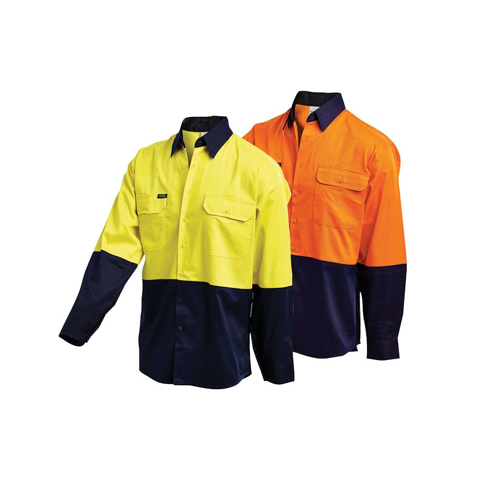 2007 Hi-Vis L/S Shirt Untaped Two-Tone Lightweight 155gsm 2007