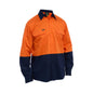 Shirt Hi Vis - Cool Lightweight C/D Shirt  2XL Orange/Navy BS6695 40073453 BS6695