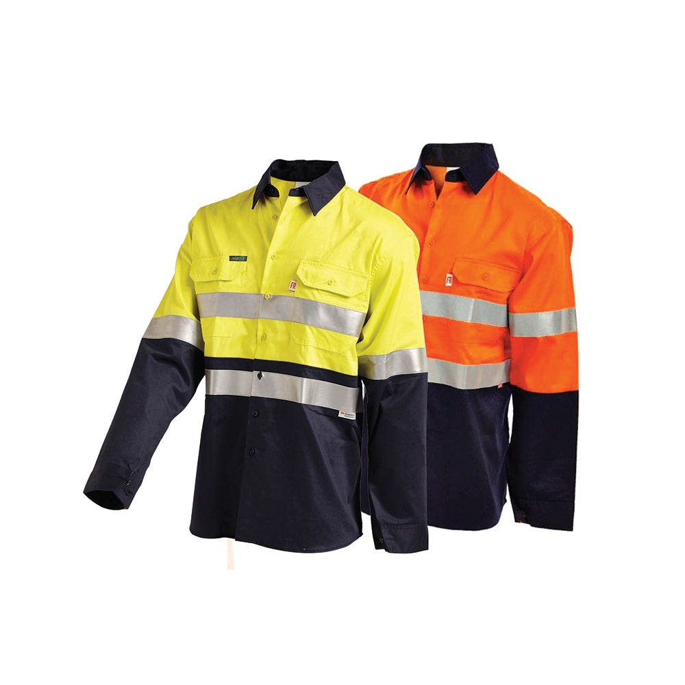 2801 Hi-Vis Fire Retardant Long Sleeve Taped Shirt 190gsm 2801