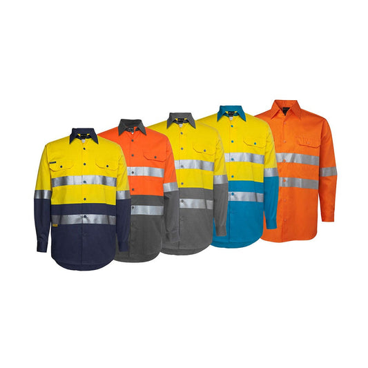 6DNWL Hi-Vis Long Sleeve Shirt Taped 150gsm_JB6DNWL
