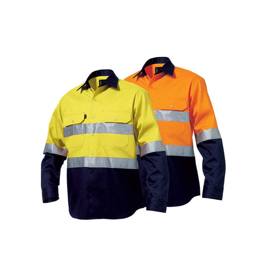 K54315 Hi-Vis Long Sleeve Shirt Taped 190gsm K54315