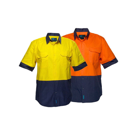 MS902 Hi-Vis Short Sleeve Shirt Two-Tone 185gsm MS902