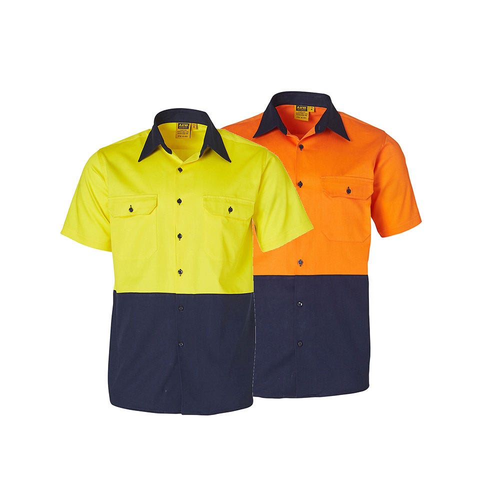 SW53 Hi-Vis Short Sleeve Shirt Two-Tone 190gsm SW53