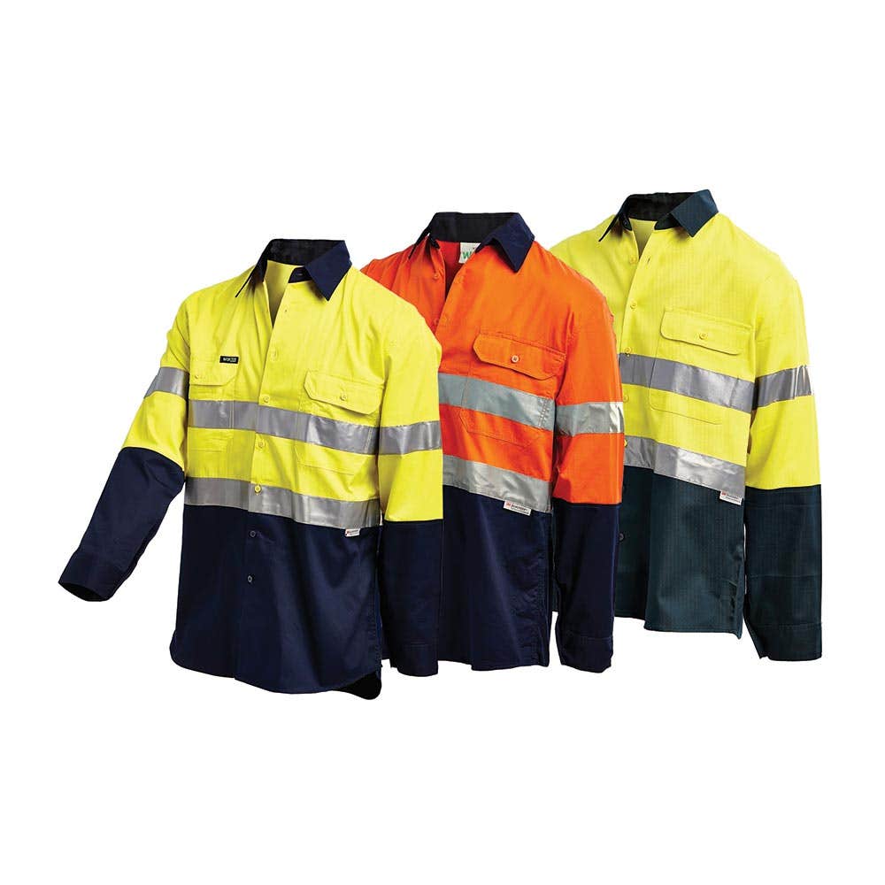 2001 Hi-Vis Long Sleeve Taped Shirt 155gsm LYN2001 LYN2001