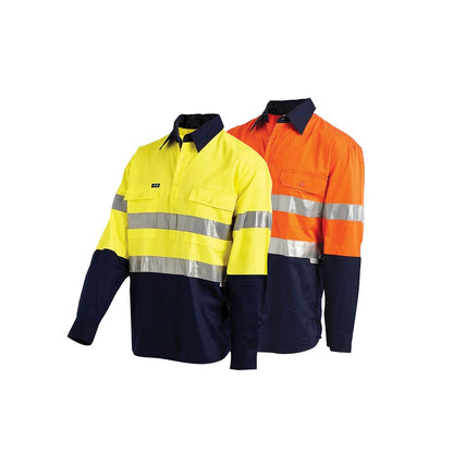 2005 Hi-Vis L/S Closed Front Shirt Taped Regular Weight 190gsm 2005