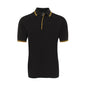 Shirt Polo Short Sleeve Poly/Cotton Black/Gold Contrast 2XL JB's Wear 234763 2CP-BLK/GLD-2XL