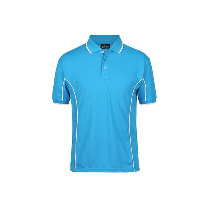 Shirt Polo S/S Poly Podium Aqua/White 2XL Jb's Wear 7PIP_421190_7PIP-AQUA/WHT-2XL