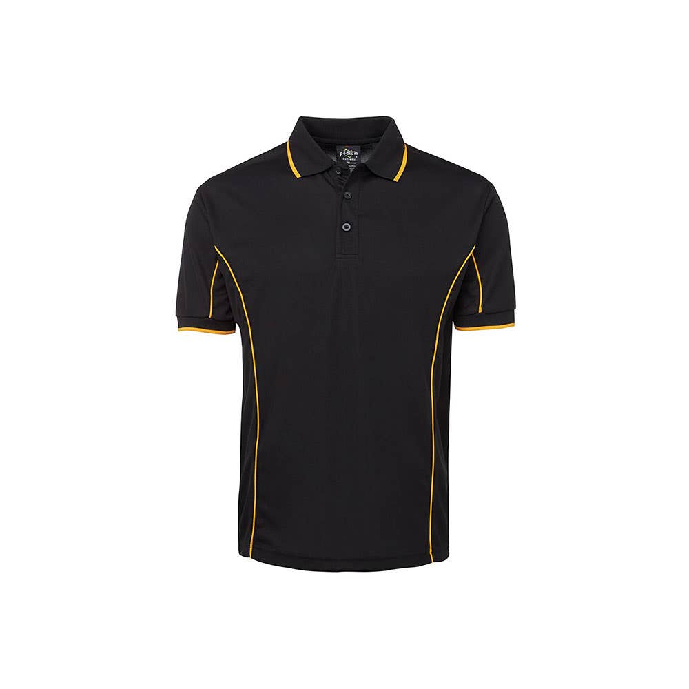 Shirt Polo S/S Poly Podium Black/Gold 2XL JB's Wear 7PIP_226338_7PIP-BLK/GLD-2XL