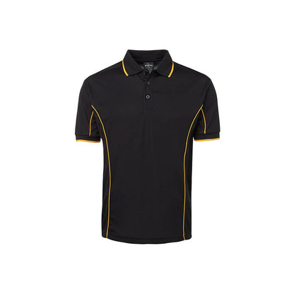 Shirt Polo S/S Poly Podium Black/Gold 2XL JB's Wear 7PIP_226338_7PIP-BLK/GLD-2XL